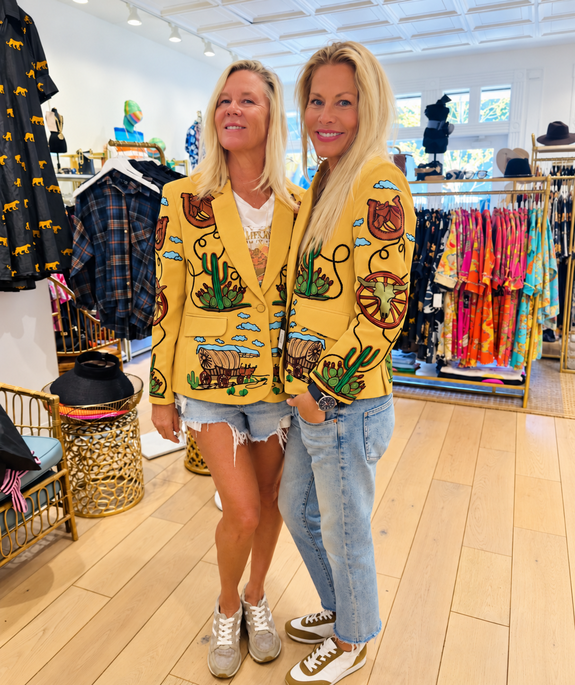 Yellow embroidered Wagon Blazer