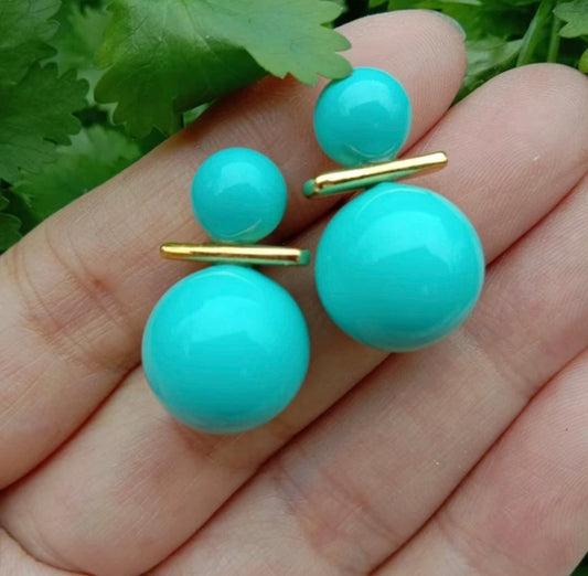 Turq Pearl Earrings