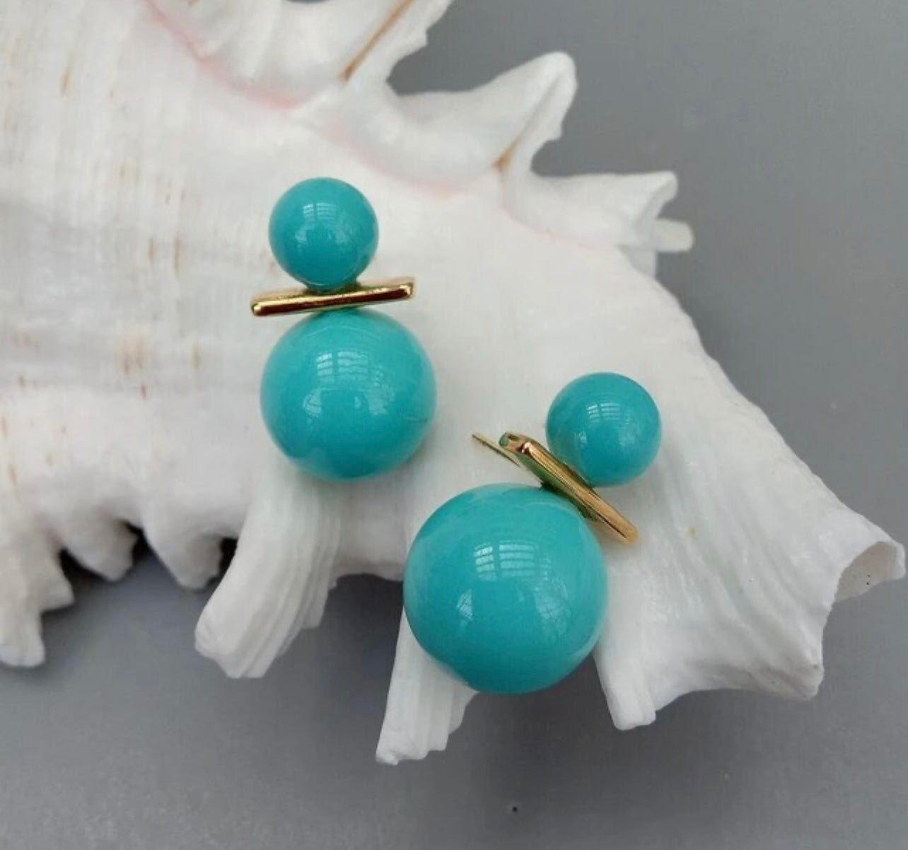 Turq Pearl Earrings