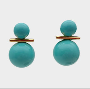Turq Pearl Earrings