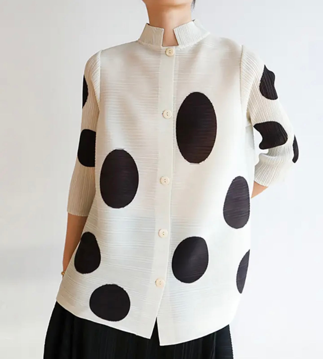Pleated Dot Top