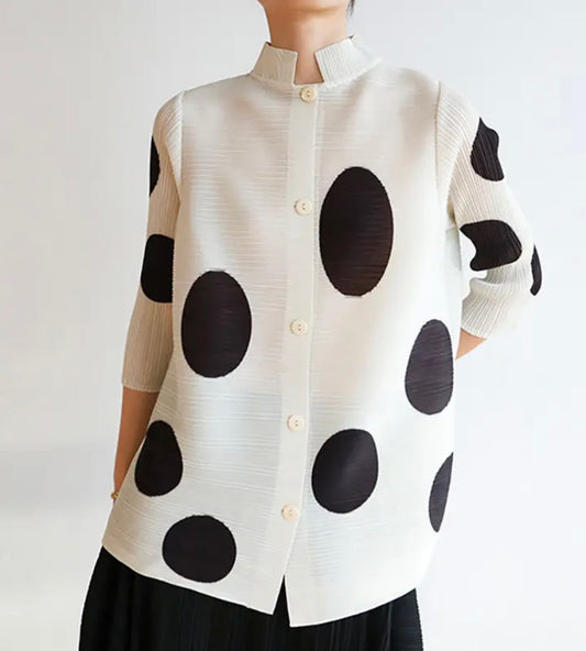 Pleated Dot Top