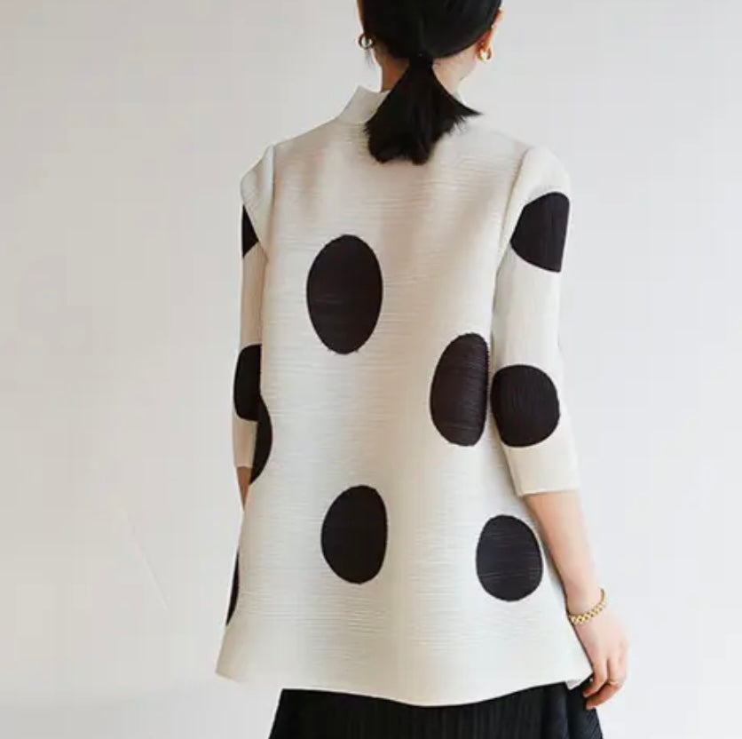 Pleated Dot Top