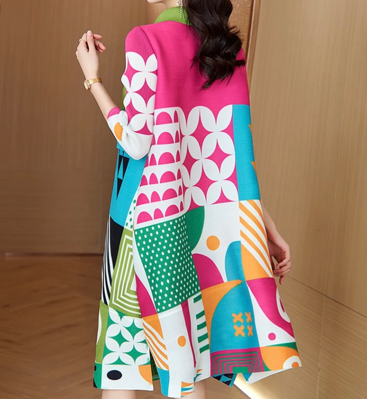Palm Springs pleated dress