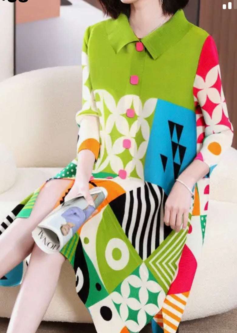 Palm Springs pleated dress