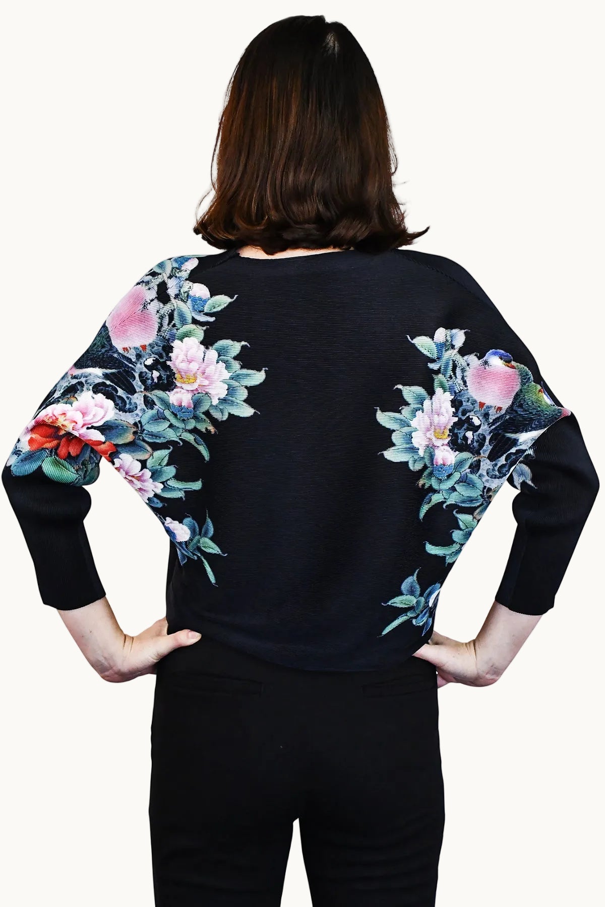 Pleated Floral Top