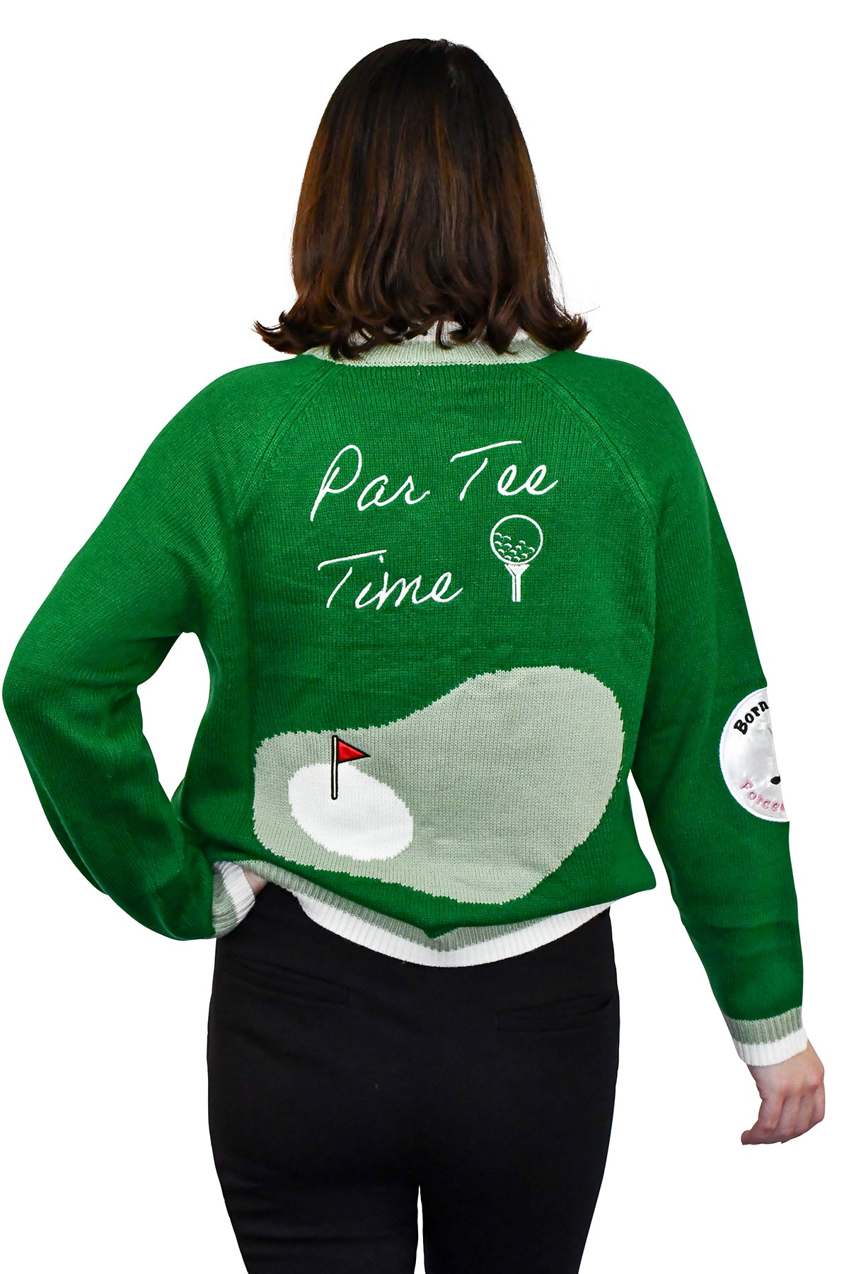 Partee Golf Cardigan Green