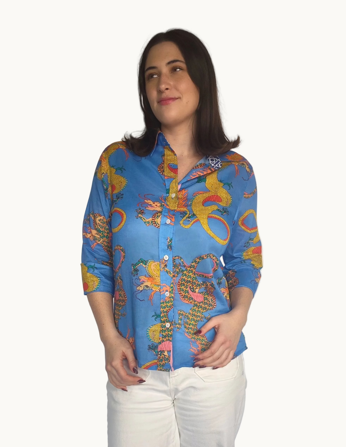 Cornflower Dragon Top