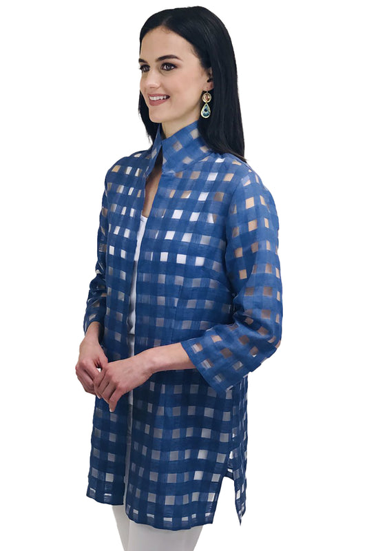 Rita in Caribbean Sheer Plaid