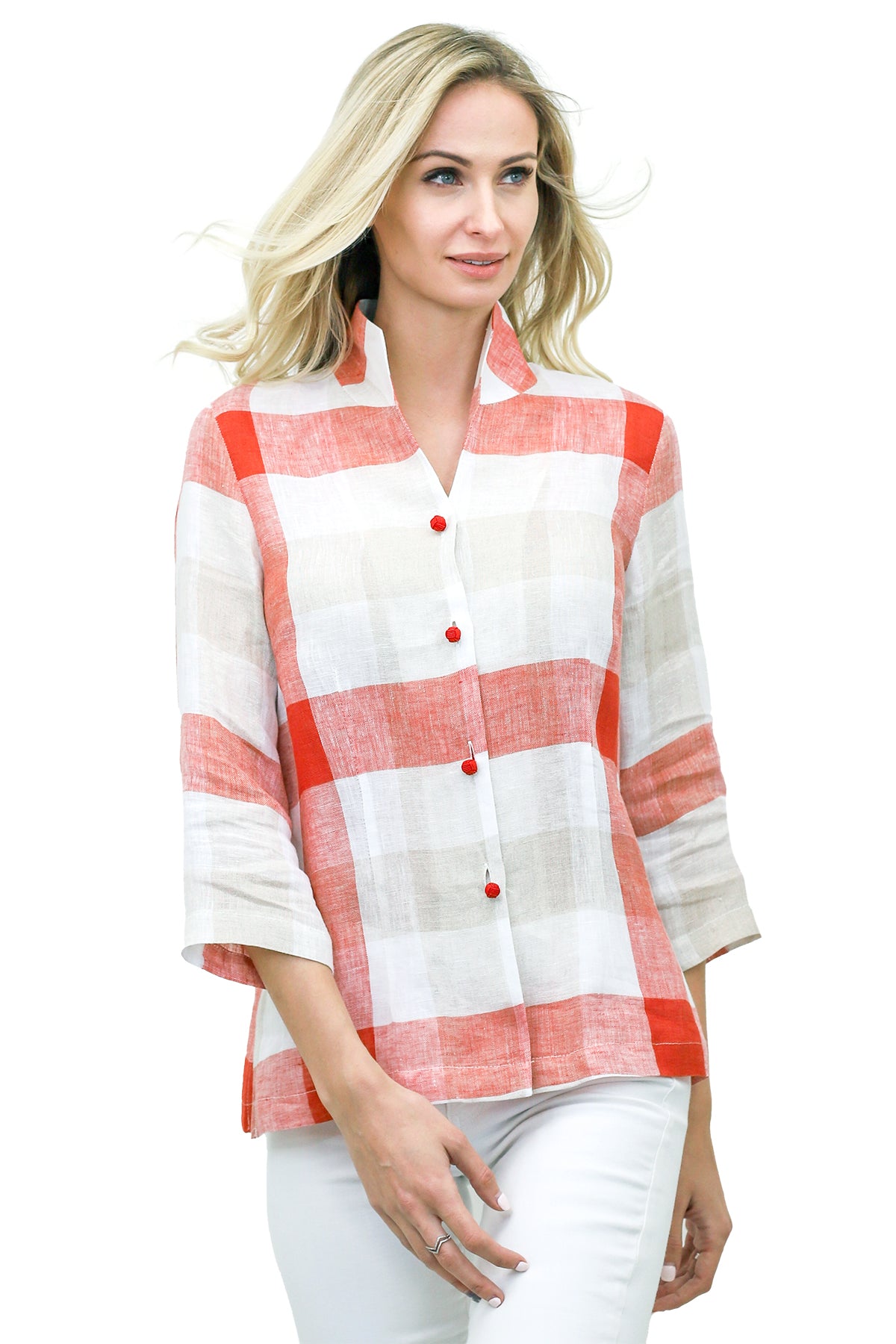 Linen Red Plaid Ronette
