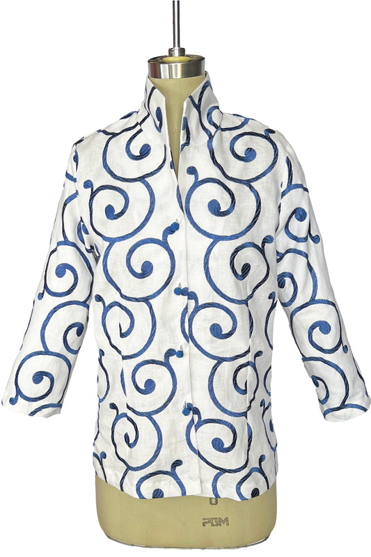 Ronette Embroidered Spirals