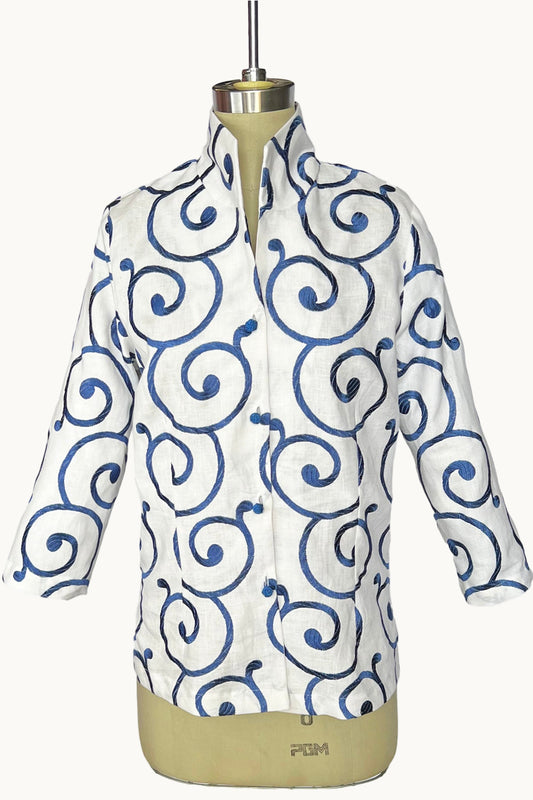 Ronette Embroidered Spirals