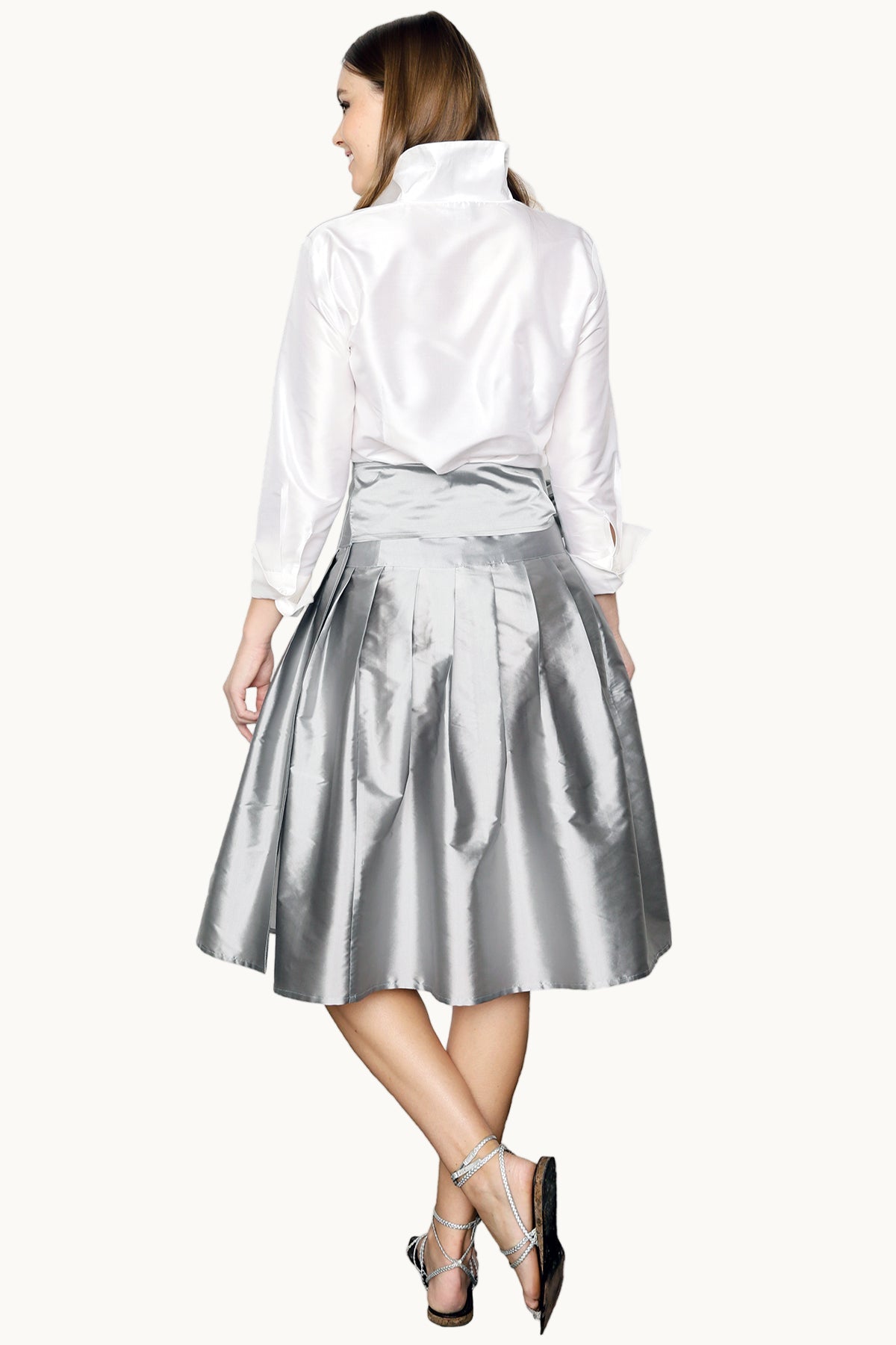 The Wrap Skirt in Silver