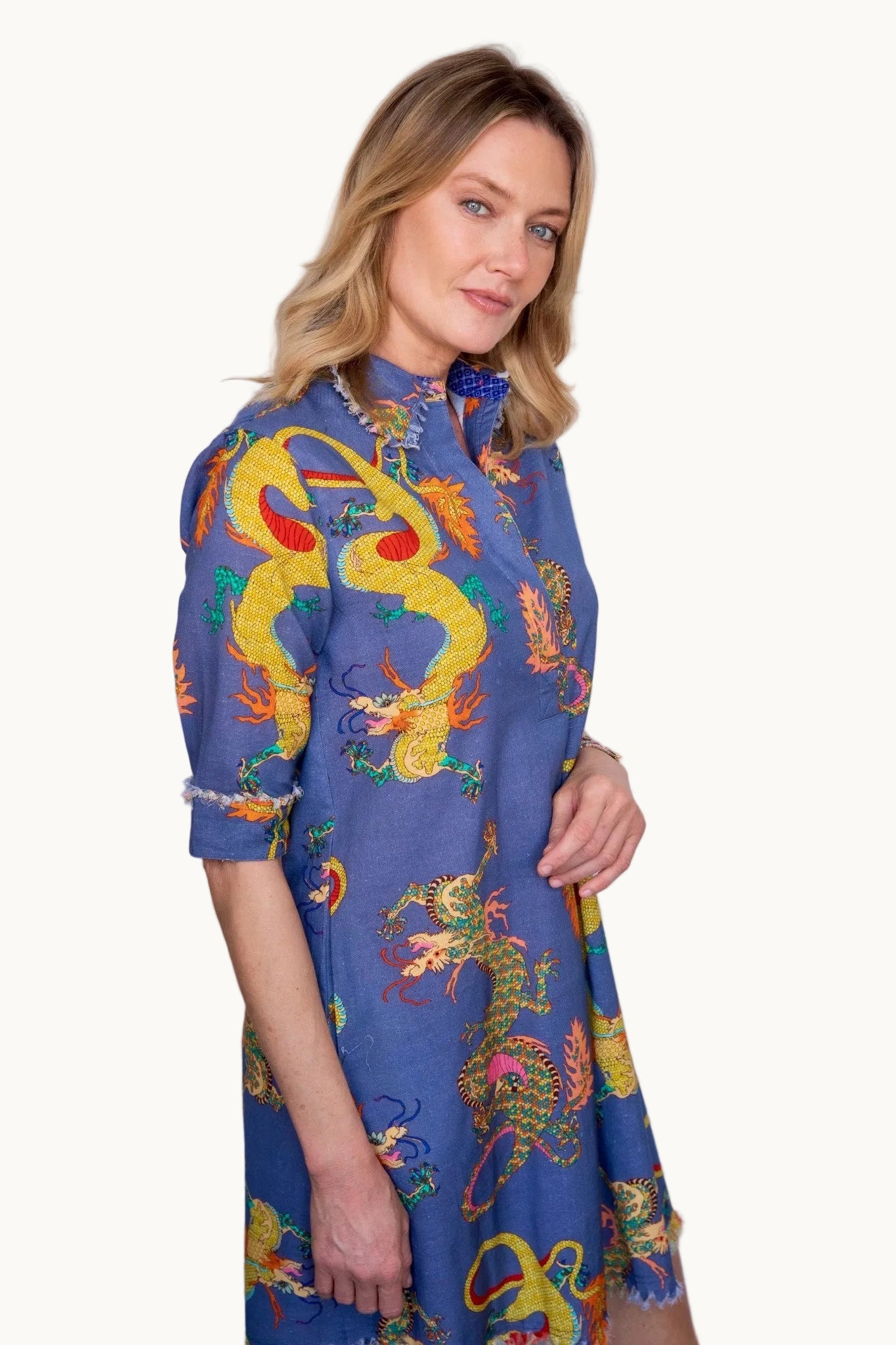 Light Denim Dragon Dress