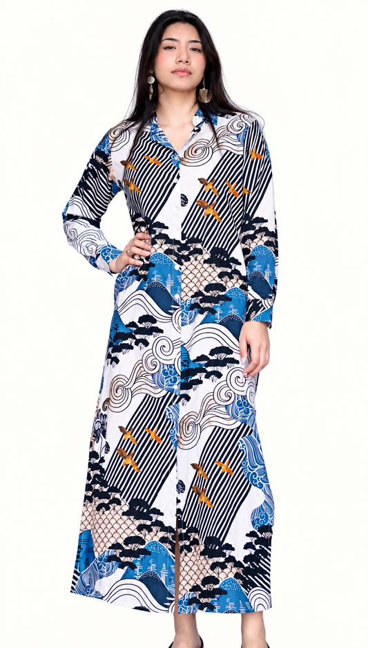 Crane Garden Dress