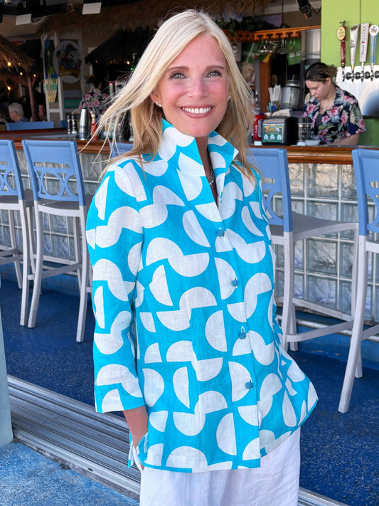 Hopper Aqua/White Ronette