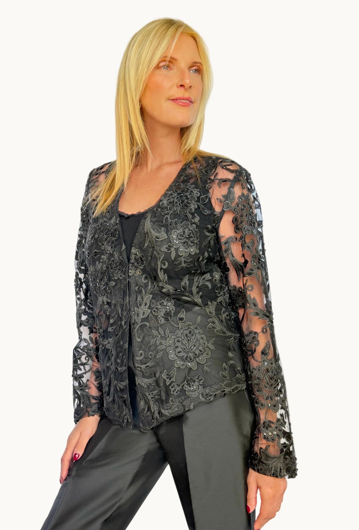 Lula Sheer Black Alena Clasp