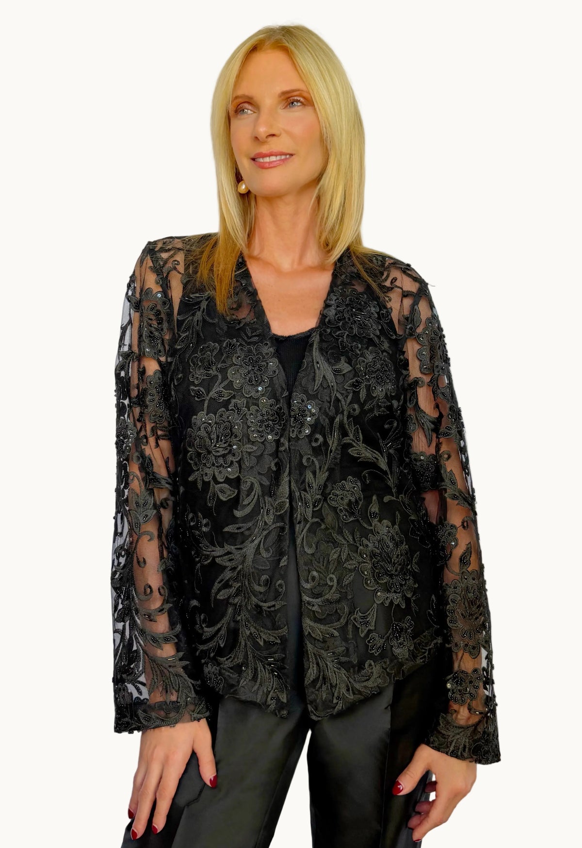 Lula Sheer Black Alena Clasp