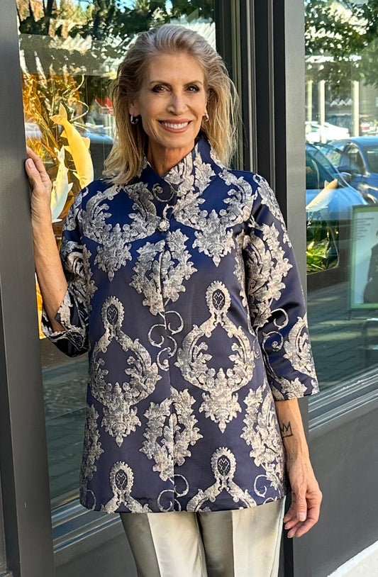 Claire Long in Navy & Amazon Royal