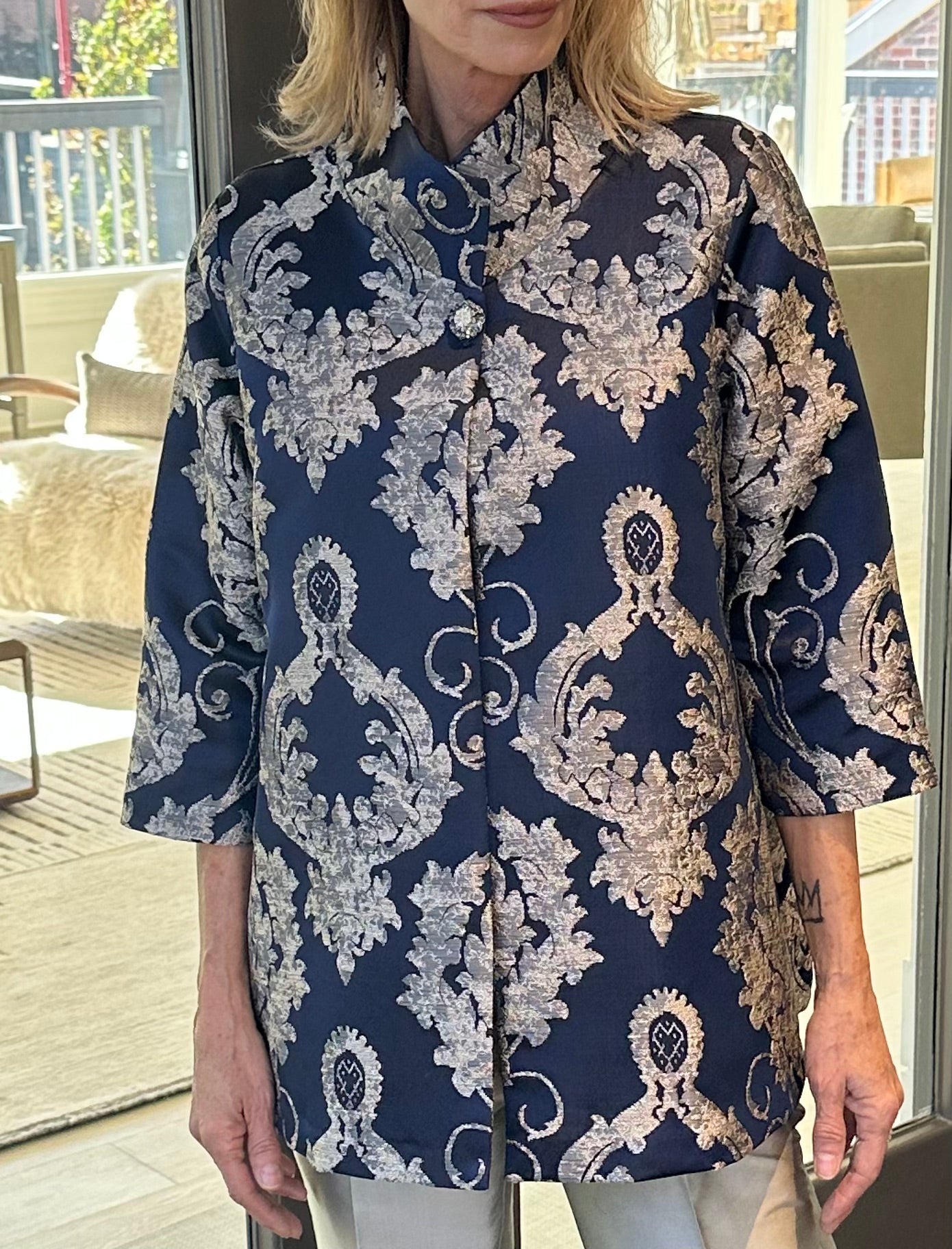 Claire Long in Navy & Amazon Royal