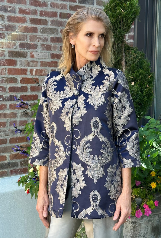 Claire Long in Navy & Amazon Royal