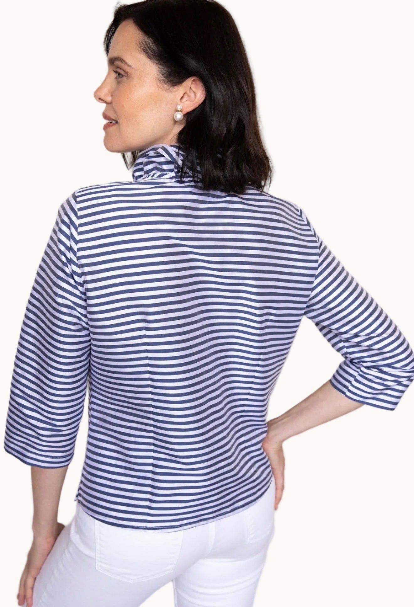 Celine Navy and White Stripe