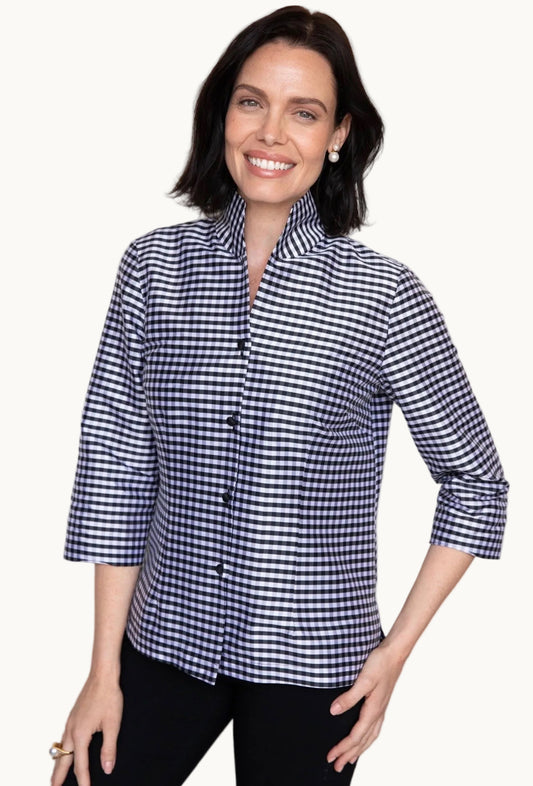 Ronette Black and White Gingham