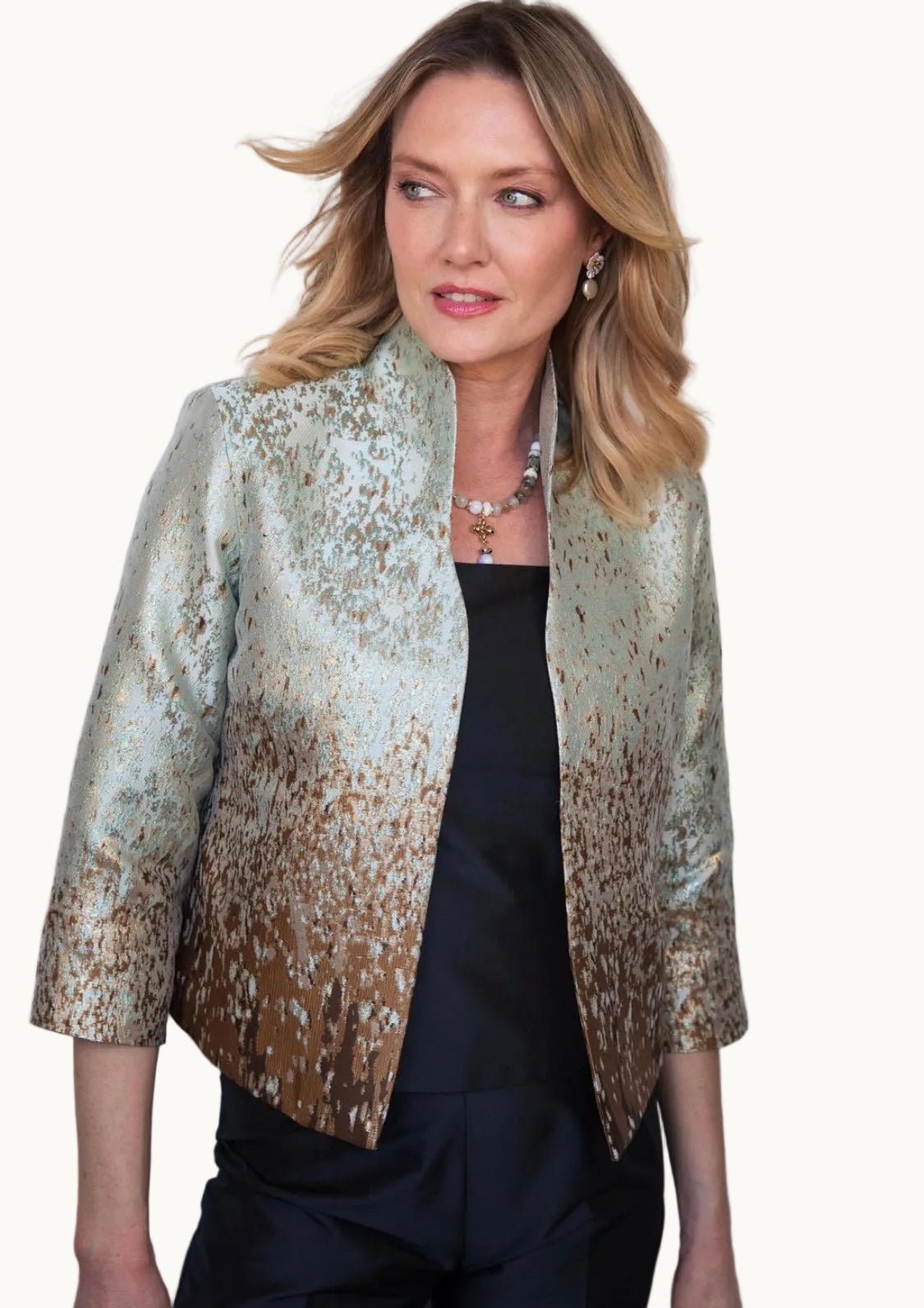 Mint & Bronze Splatter Roxy