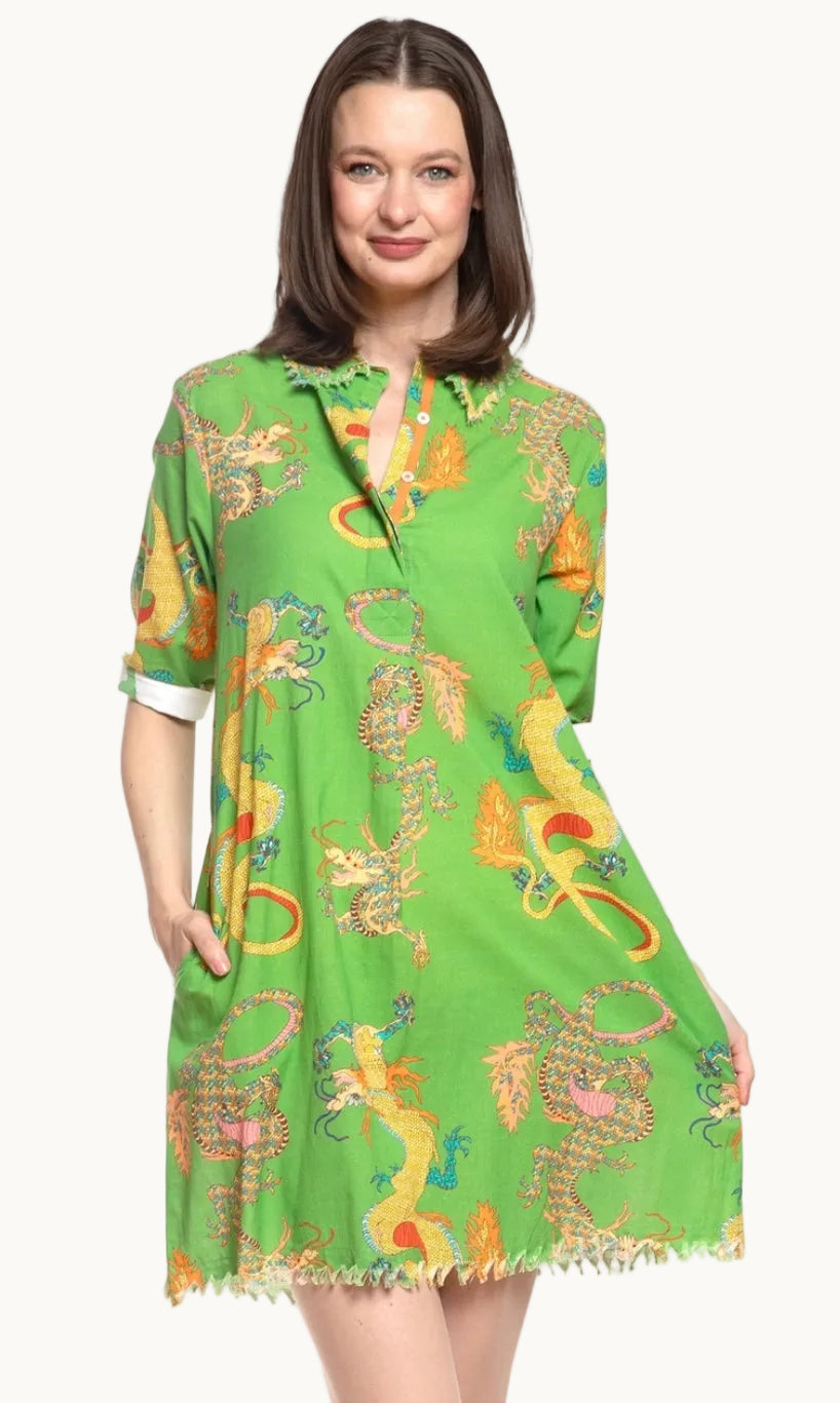 Chartreuse Dragon Dress