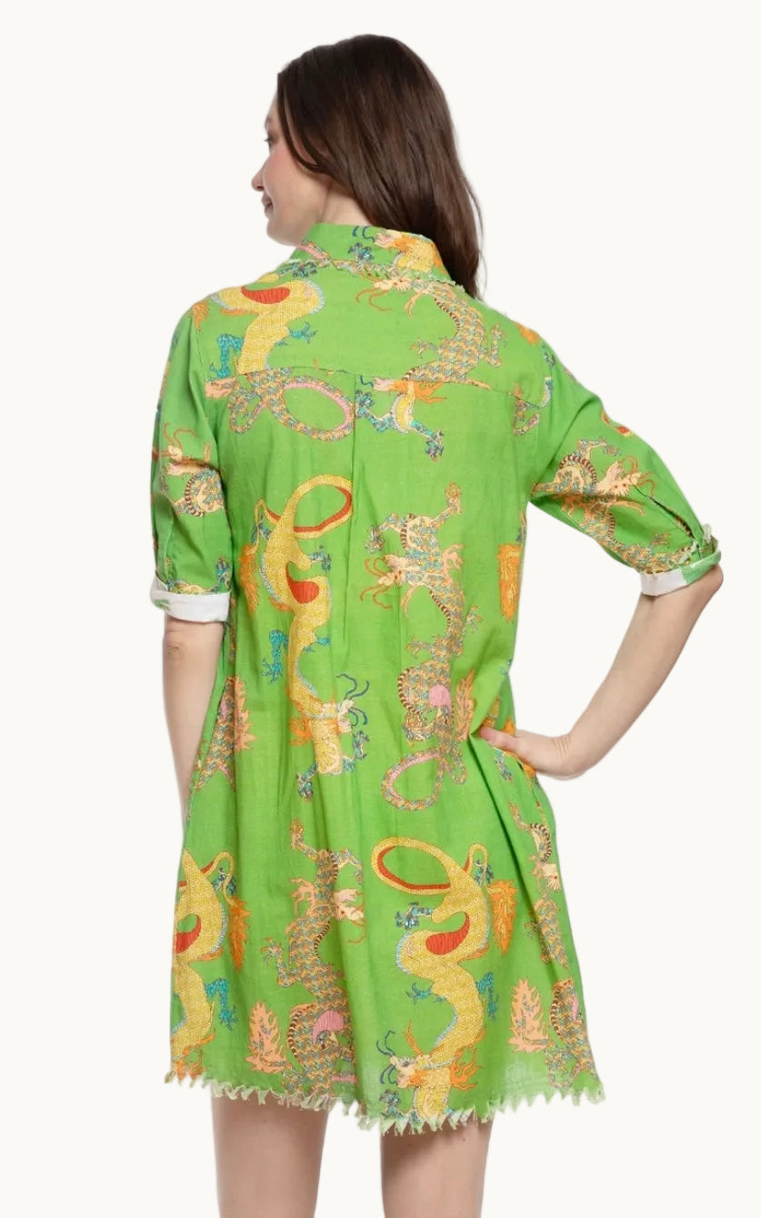 Chartreuse Dragon Dress