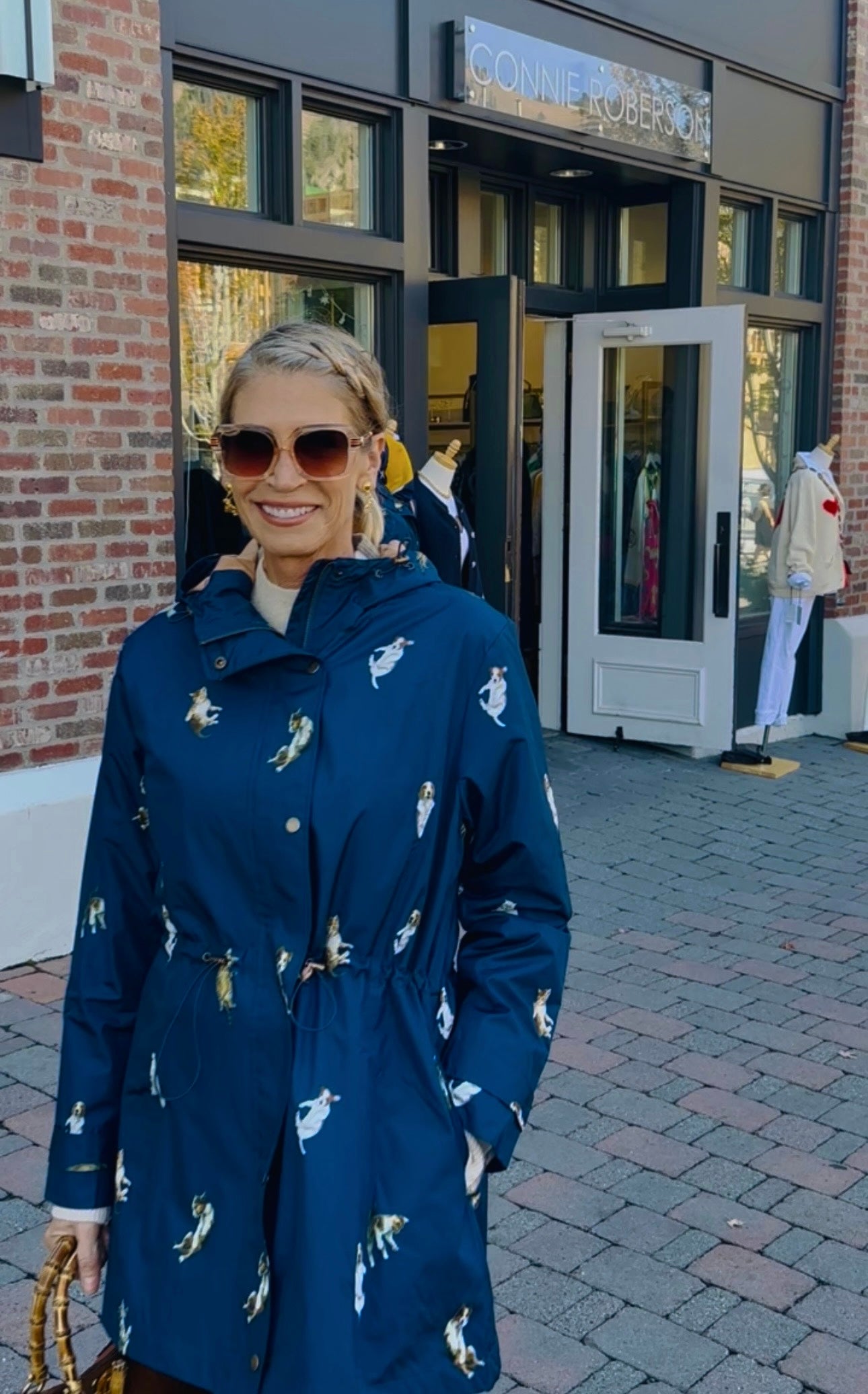 It's Raining Cats and Dogs! Navy Blue Raincoat