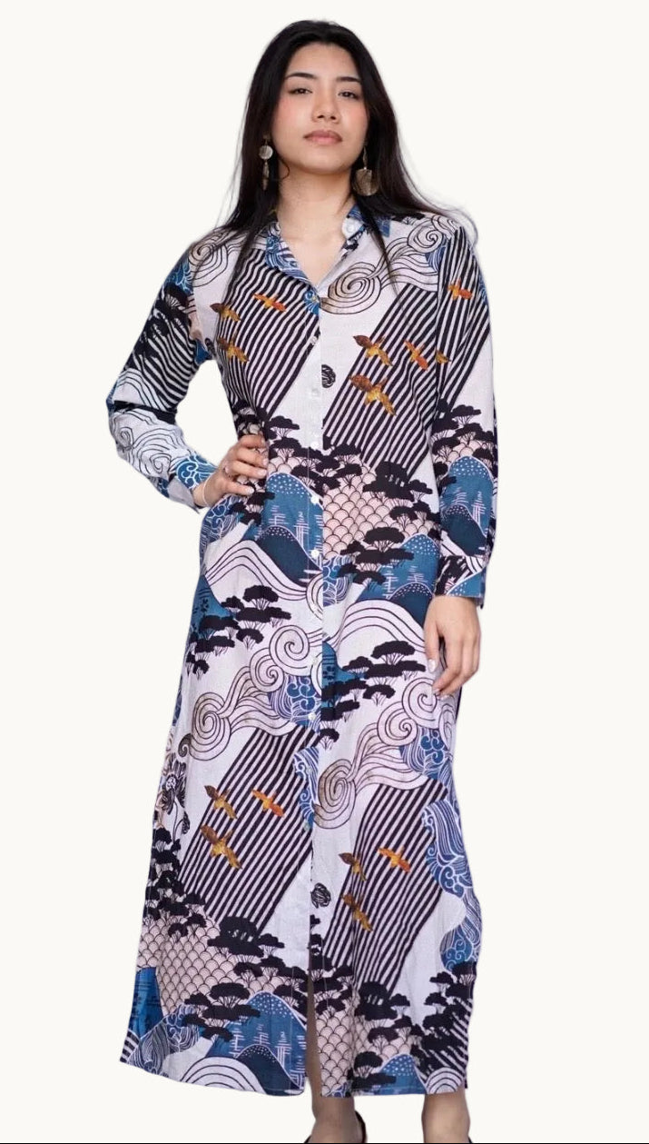 Crane Garden Dress