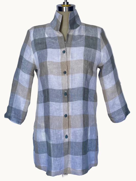 Rita Natural Plaid