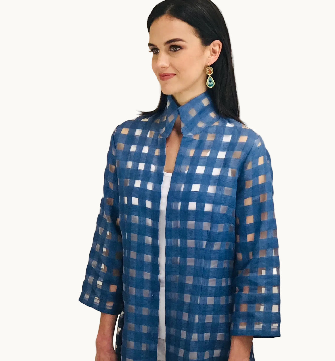 Caribbean Sheer Plaid Rita