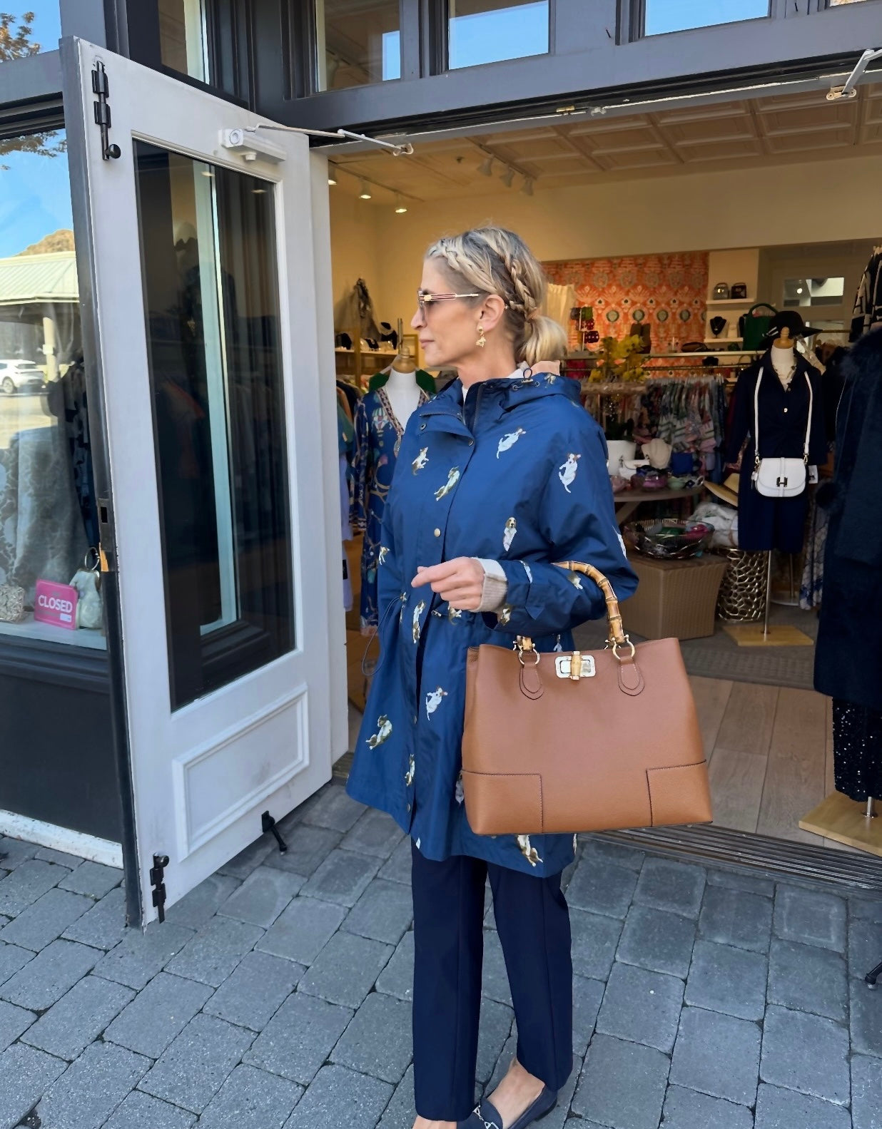 It's Raining Cats and Dogs! Navy Blue Raincoat