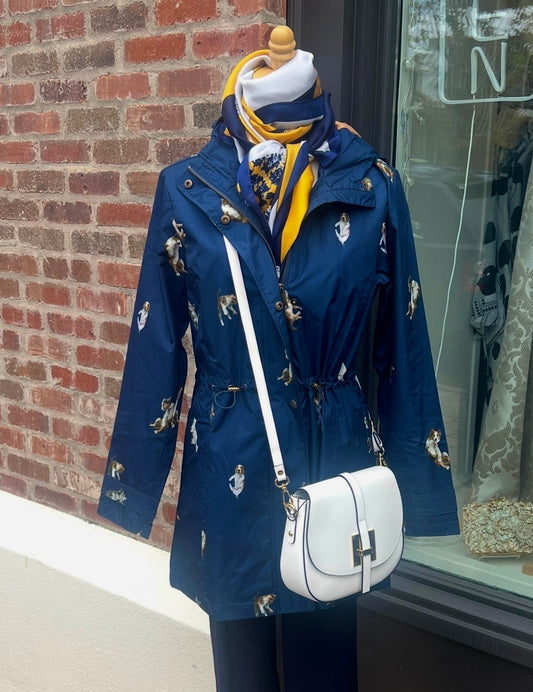 It's Raining Cats and Dogs! Navy Blue Raincoat