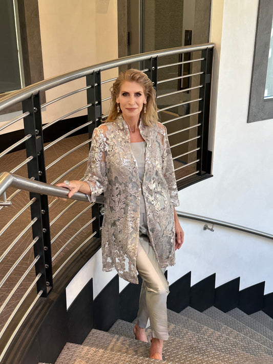 Long Monroe Diana in Sequin Sheer