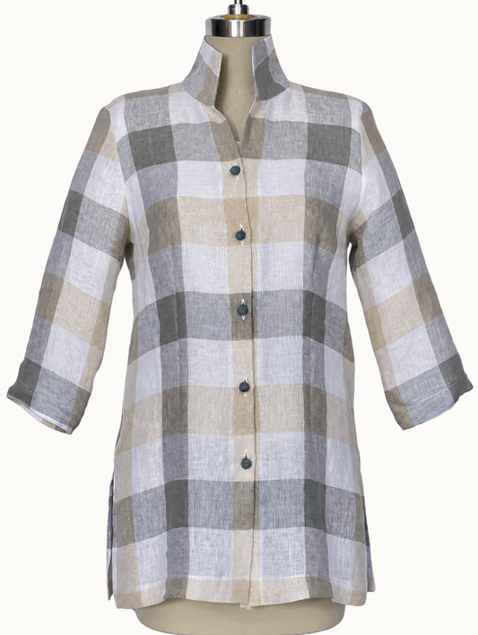 Rita Natural Plaid