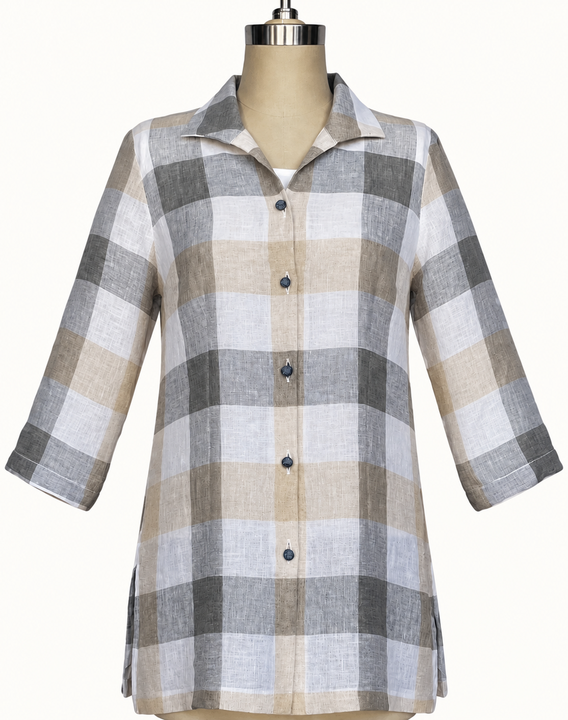 Rita Natural Plaid