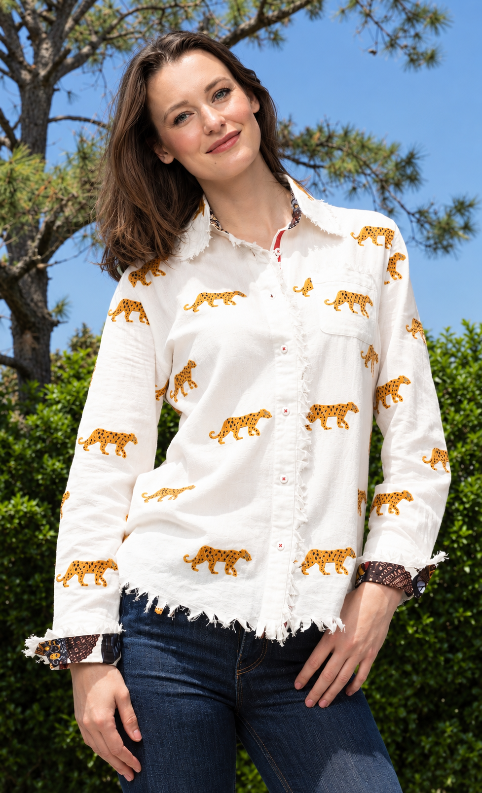 White Cheetah Shirt