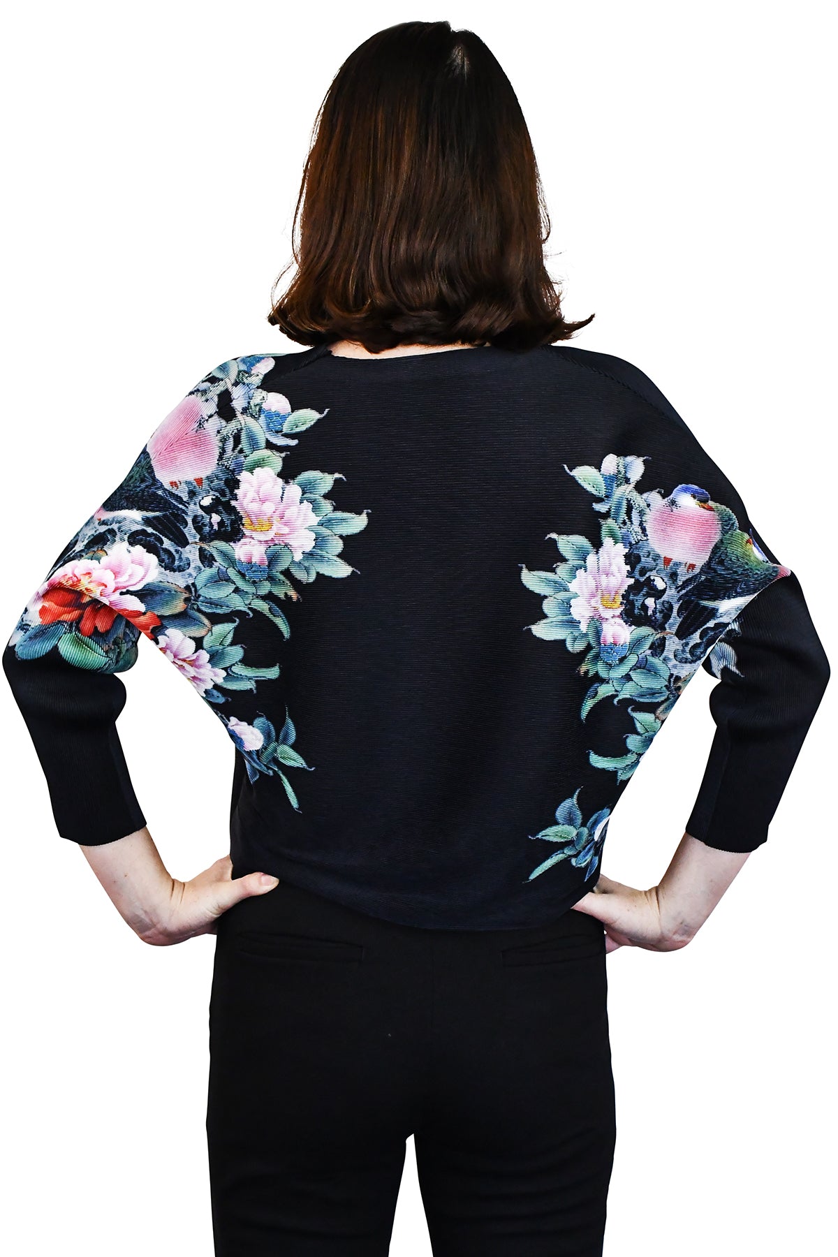 Pleated Floral Top