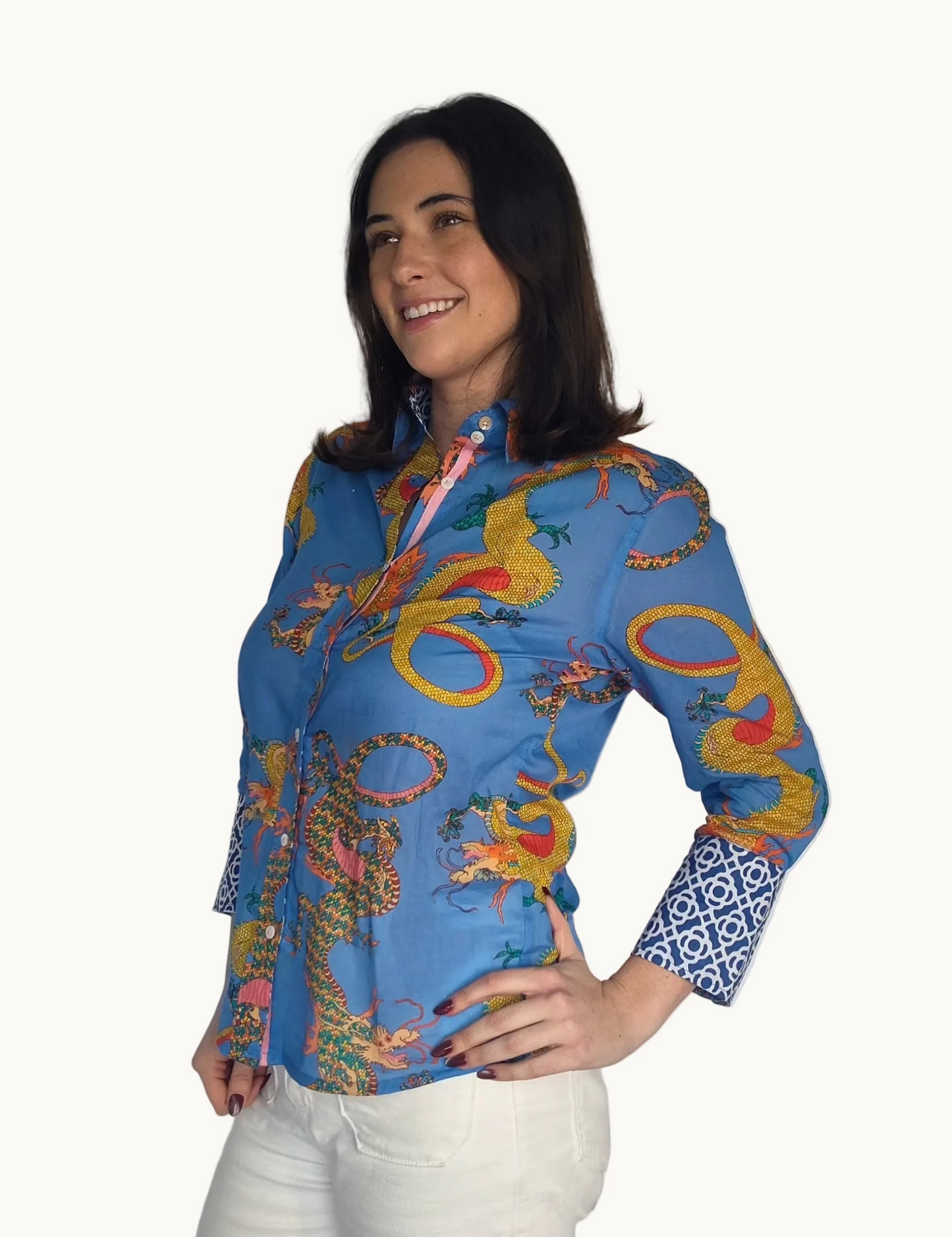 Cornflower Dragon Top