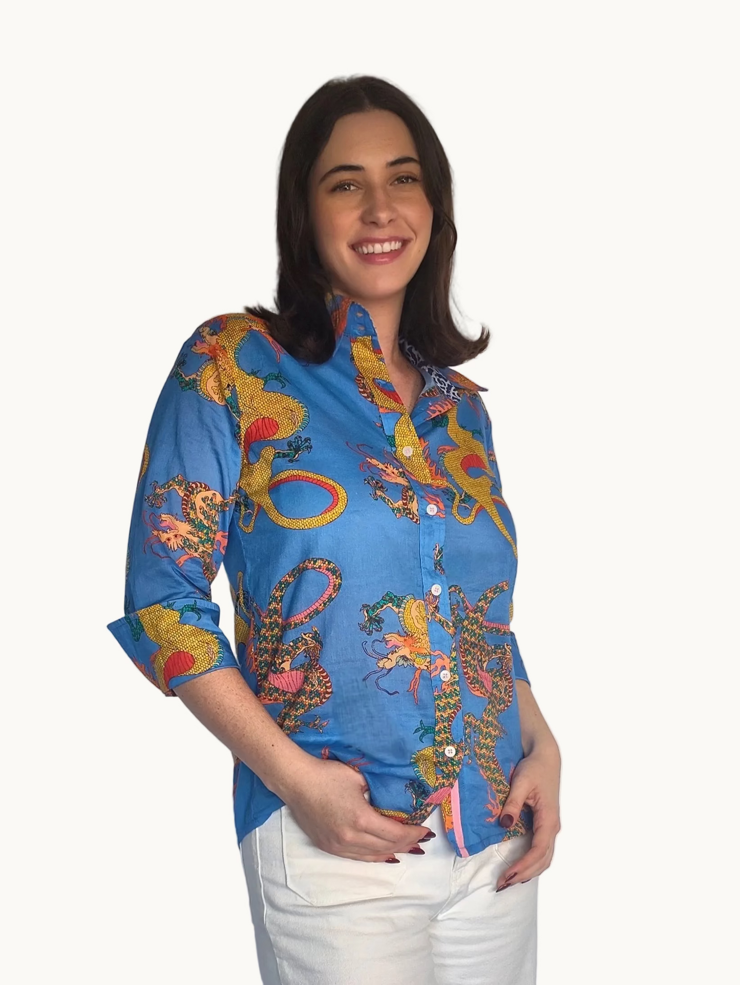 Cornflower Dragon Top