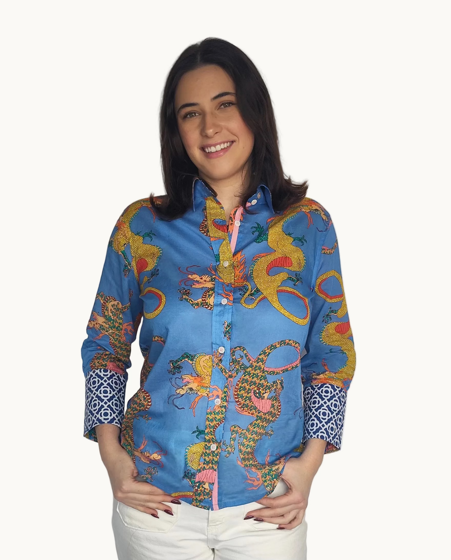 Cornflower Dragon Top