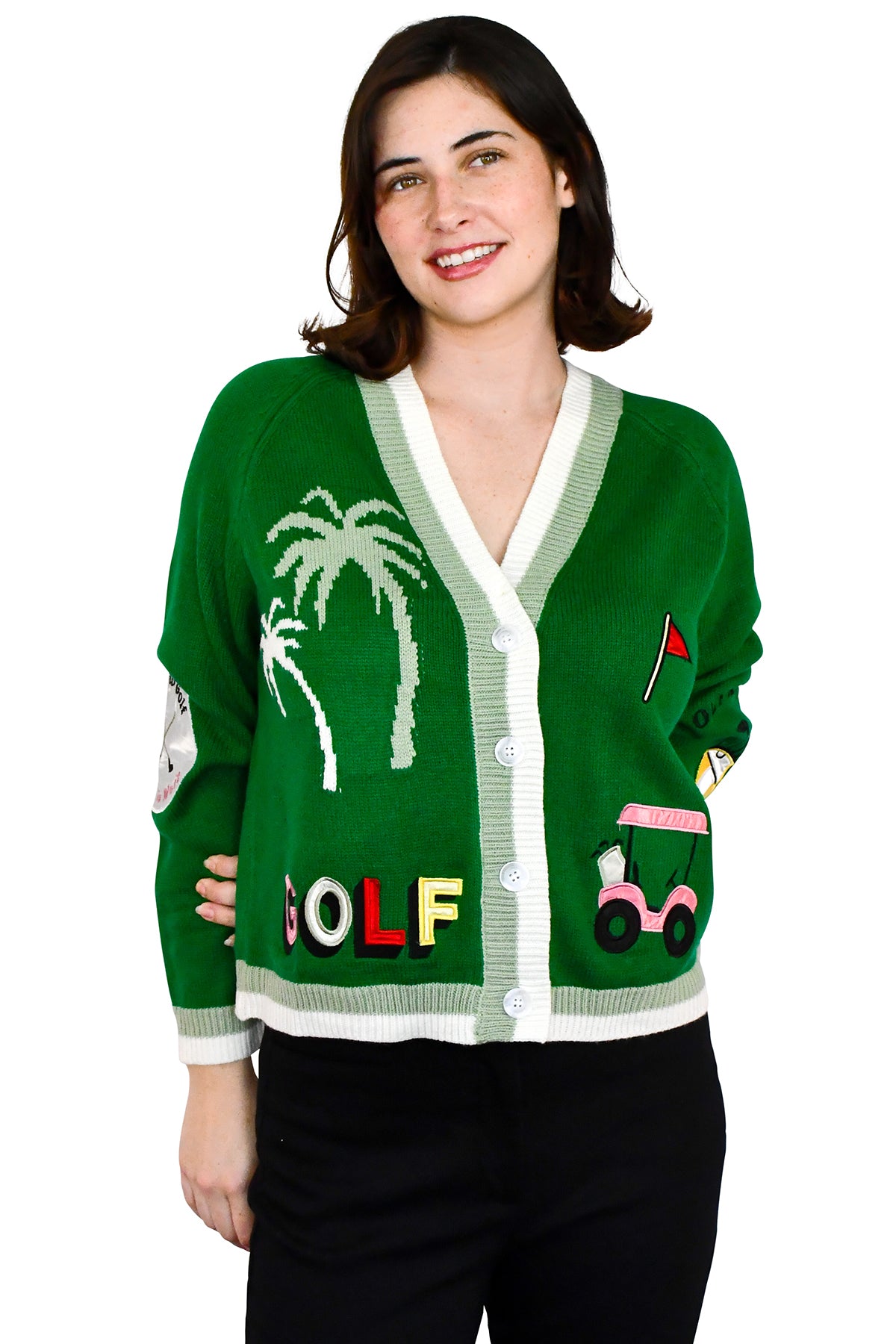 Partee Golf Cardigan Green