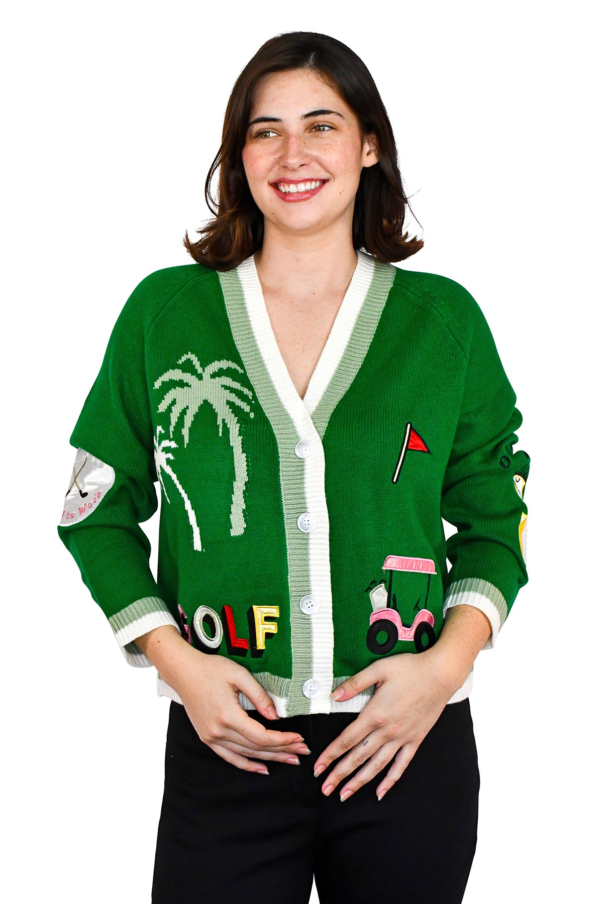 Partee Golf Cardigan Green