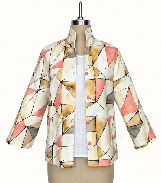Peach & Beige Prism Suella