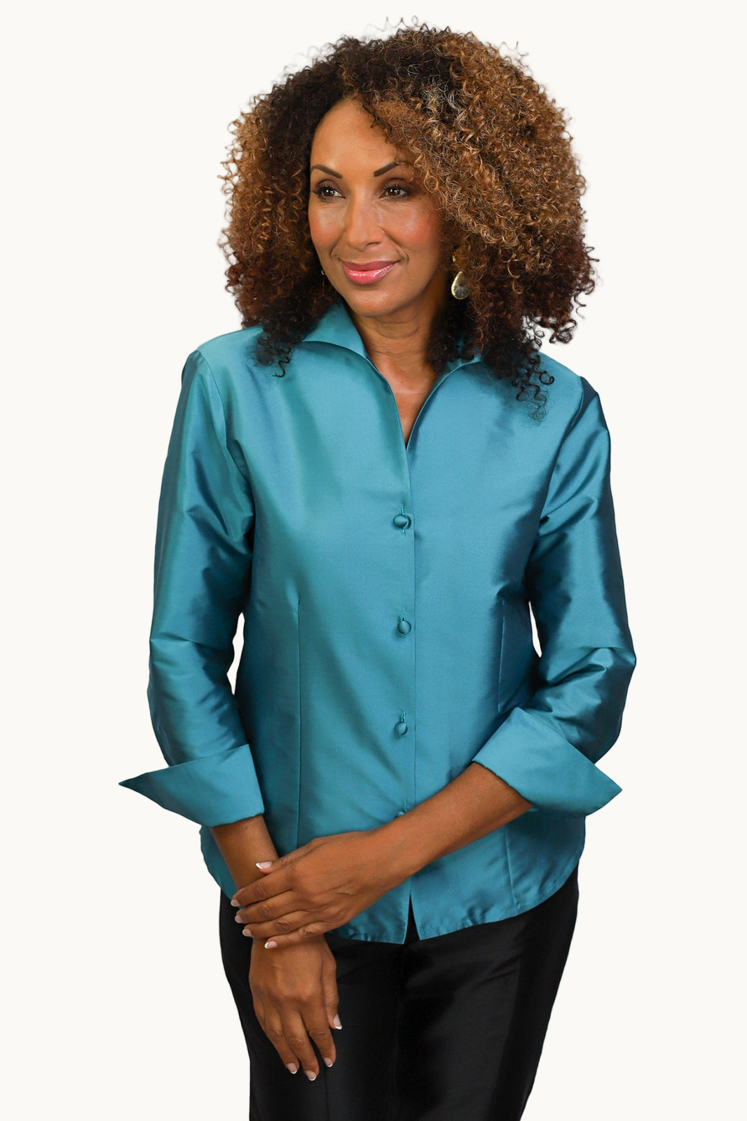Connie Roberson Classic McFadden Solid Blouse main image 1